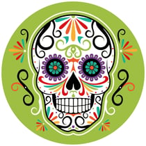Disque gâteau Halloween Calavera