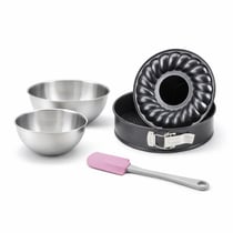 Set de 4 ustensiles de pâtisserie moule à gâteaux bols et spatule Black mettallic Black mettallic Zenker  Black mettallic
