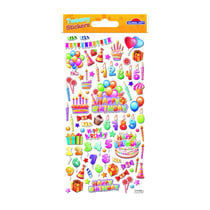 Autocollants réutilisables - Relief 3D - Anniversaire - Paillettes