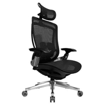 subsonic - Chaise Ergonomique pour bureau I-Care Excell, siege gaming, renfort lombaire, reglage dossier et appui-tête, rocking Noir