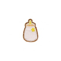 Lot de 3 écussons thermocollants Biberon rose 3cm x 2,5cm