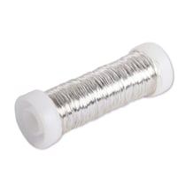 Fil en cuivre argenté, 0,40 mm ø, bobine 40 m, 1 bobine