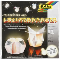 Papier Origami pour lanterne - Blanc -30 x 30 cm - 12 feuilles
