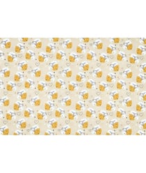 Tissu coton enfant chouette de 140 cm de largeur 0001 Jaune poussin vendu par 50 cm