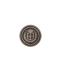 Carte de 4 boutons blazer couronne laurier à queue 15mm - Prym Argent
