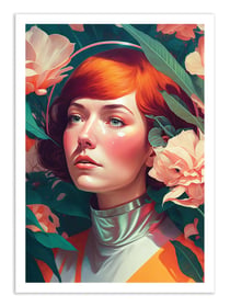 Affiche 50 x 70 cm -  Retro future portrait - Treechild