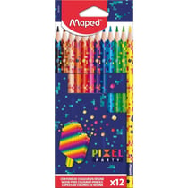 Maped Crayon de couleur PIXEL PARTY, étui carton de 12