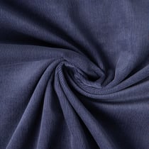Tissu Velours milleraies Lilou uni Bleu marine