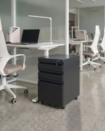 Armoire de bureau Acier Noir RECAMI - Beliani