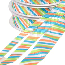 Bobine 30m ruban festonné multicolore vert bleu orange