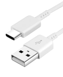 Câble USB vers USB type C Original Samsung EP-DW700CWE Blanc charge et synchro