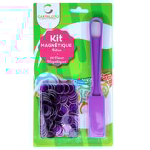 Kit baton magnetique violet + 100 pions de loto - ramasse jetons - cartaloto