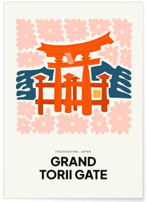 Affiche Japon Porte du Grand Torii | A3 : 29,7x42cm