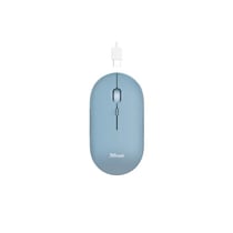 Trust Souris sans Fil Ultra-plate Rechargeable avec Connecteur Bluetooth et USB-A Bleu