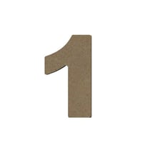 Chiffre 1 en bois MDF à décorer - 8 cm