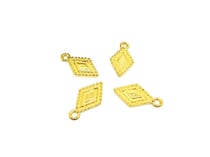 4 Breloques ethniques forme losange 18*10mm