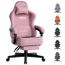 Chaise gaming ergonomique GTPLAYER Rosa - Tissu - Rose - 53 x 49 x 131 cm