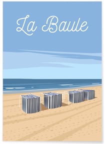 Affiche ville de La Baule 2 | A3 : 29,7x42cm