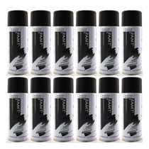 Lot de 12 bombes de peinture - Noir - Mat - 330ml - Amt