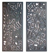 Matrices de découpe Vaessen Creative - Alphabet et Chiffres - 2 pièces - Acier