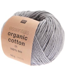 Coton à tricoter Essentials Organic Cotton DK - Rico Design 019 Gris