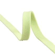 Bobine 20m tresse tubulaire plate coton 15mm vert nil