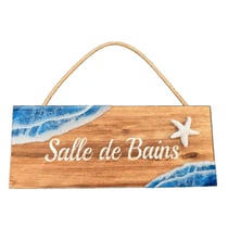 Plaque de porte salle de bains style bord de mer
