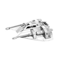 MetalEarth: STAR WARS SNOWSPEEDER 8.26x7.62x3.18cm, maquette 3D en métal avec 2 feuilles, sur carte 12x17cm, 14+