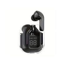 Avizar Écouteurs Sans Fil Bluetooth 5.3 TWS Modèle Cristal avec Affichage LED Noir