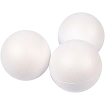 Boules en polystyrène, d 10 cm, blanc, 25 pièces/ 1 Pq.