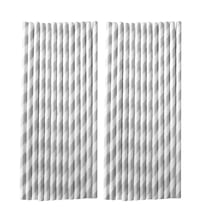 50 pailles en papier 20 cm - argenté