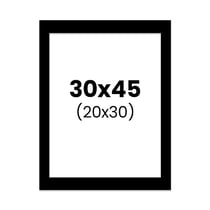 Passe-partout - Noir - 30x45cm - Photo 20x30cm - Pour cadre - Encadrement