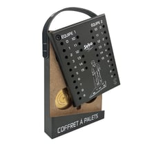 Coffret avec jeu de 12 palets vendéens + 1 maître en laiton de compétition - Sebo