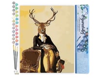 Peinture par Numéro Figured'Art - Le Cerf Dandy - Kit de Loisir Créatif DIY Numéro d'Art Complet - 40x50cm sans châssis en bois
