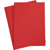 Papier cartonné -  220 g - Format A4 - 10 feuilles - Rouge