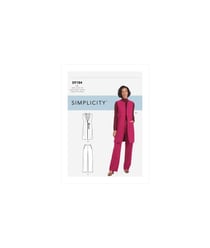 Patron Simplicity 9184 - Ensemble Veste sans manche et Pantalon droit du 38 au 56 taille n°(38, 40, 42, 44, 46)