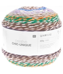 Pelote de laine à tricoter Creative Chic Unique - 200GR - Rico Design 015 Hiver multicolore