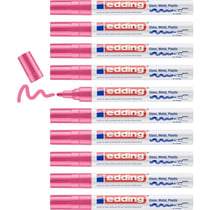 Lot de 10 marqueurs peinture permanente - EDDING - Rose - Pointe ronde 2-4 mm
