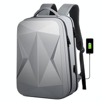 Sac À Dos Ordinateur Imperméable Grande Capacité Avec Port USB Gris YONIS
