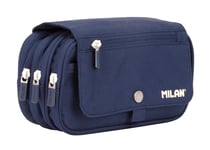 Trousse 4 fermetures éclair avec rabat 430 since 1918 collection, bleu