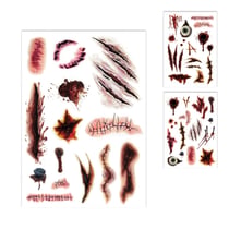 Tatouages éphémères Halloween - cicatrices temporaires