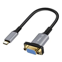 LinQ Câble Adaptateur USB C / VGA Affichage vidéo Full HD 1080p 20cm Gris