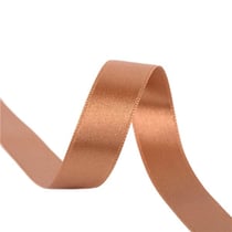 Bobine 25m ruban satin double face Beige Foncé fabriqué en France