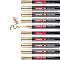 Marqueur peinture 2-3 mm - EDDING - Or - Lot de 10
