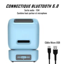 Enceinte sans fil Divoom Ditoo bluetooth bleu