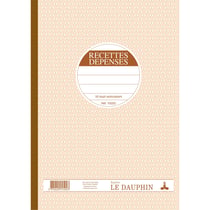 Manifold autocopiant 297X210 Recettes Dépenses 50 dupli - Avoine - x 5 - Le Dauphin