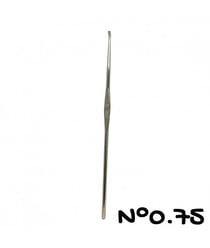 Crochet en aluminum - 12cm - n°0.60 a n°2 - Distrifil taille n°0,7