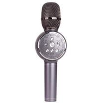 Microphone Bluetooth 5.0 Sans Fil Avec Lumières Colorées Et Basses Puissantes Gris YONIS