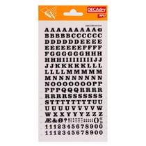 Lettres alphabet et Chiffres Transfert Noir 6mm Police épaisse