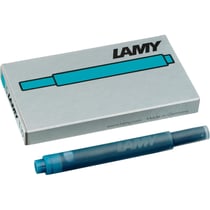 Cartouche d'encre - Bleu turquoise - Grande taille - Compatible stylos LAMY - 5 cartouches